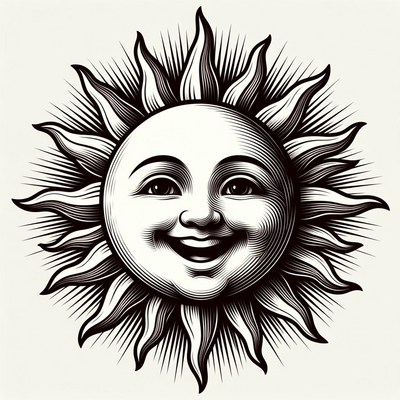 Smiling Sun Illustration