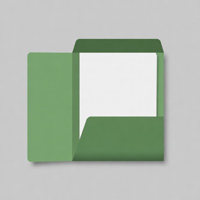 Open Green Envelope Illustration