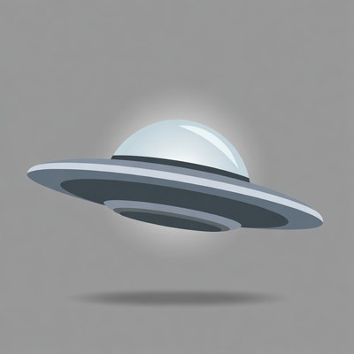 Floating UFO illustration
