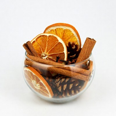Dried Orange Slices Cinnamon Sticks Pinecones