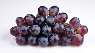 Bunch of fresh black grapes