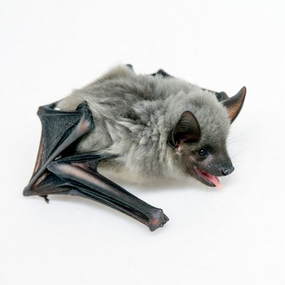 Baby bat with tongue out