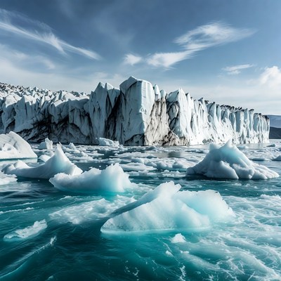 Massive Iceberg in Turquoise Arctic Waters