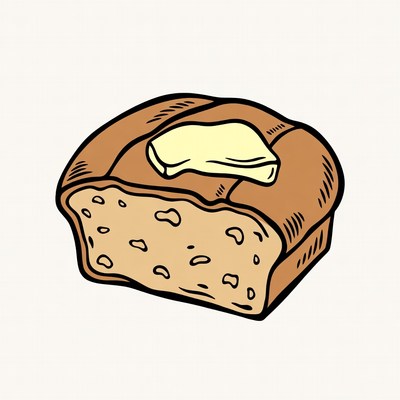Sliced Bread with Butter