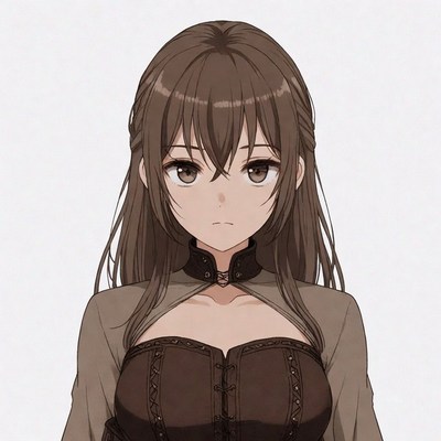 Anime girl with brown hair
