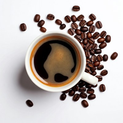 Coffee Cup with Roasted Beans