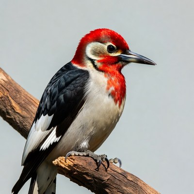Red-headed Woodpecker on branch