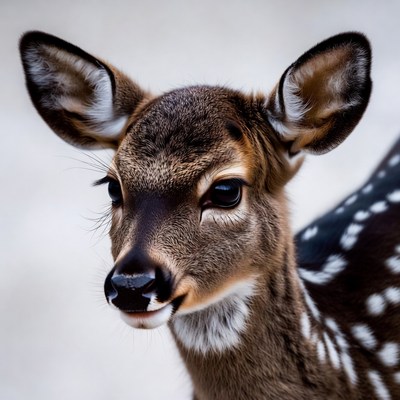 Baby fawn with spotted fur