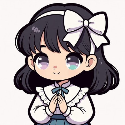 Anime girl with white headband