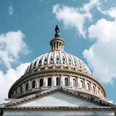 US Capitol Dome with Statue