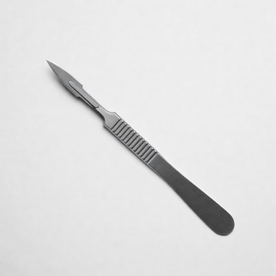 Surgical Scalpel on White Background