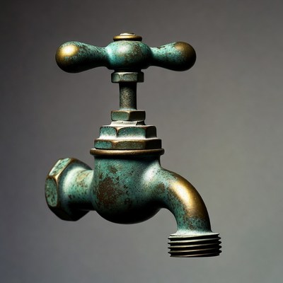 Rustic Bronze Faucet Closeup