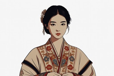 Asian woman in traditional hanbok