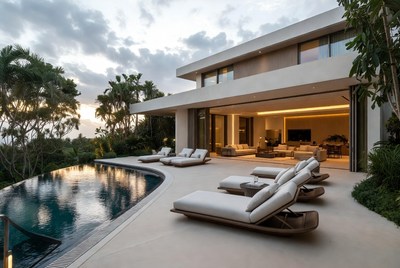 Modern Tropical Infinity Pool House