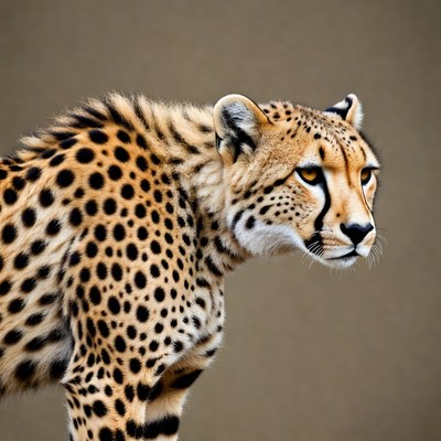 Cheetah with spotted fur