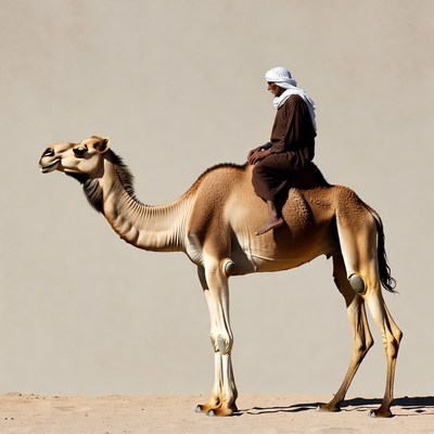 Man riding camel