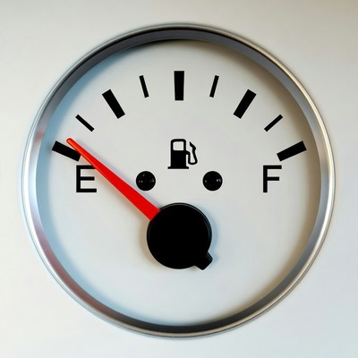 Fuel gauge on empty