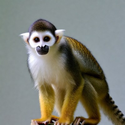 Capuchin monkey on isolated background