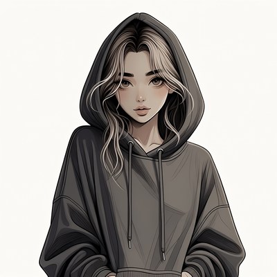 Girl in Hoodie Portrait