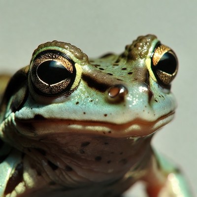 Close-up green tree frog