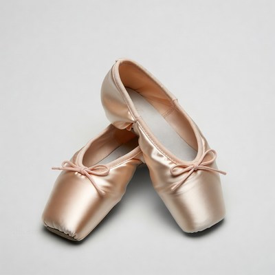 Pink Ballet Pointe Shoes Crossed
