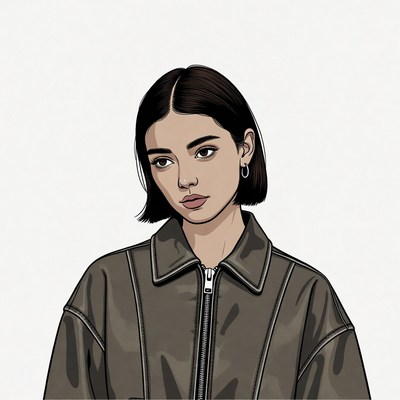 Asian woman in green jacket