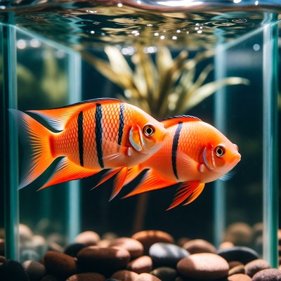 Two Clownfish in Aquarium