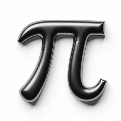 Black Inflatable Pi Symbol