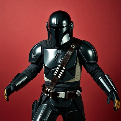 Mandalorian in black armor