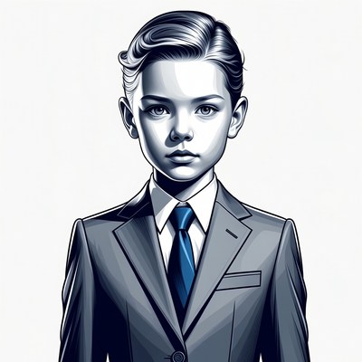 Boy in suit and tie
