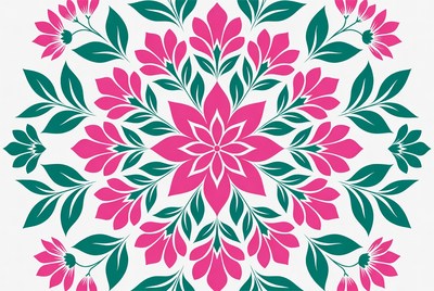 Pink Floral Mandala Illustration