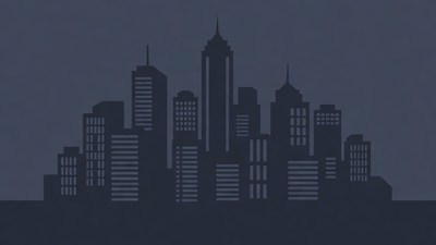 Silhouette City Skyline Illustration