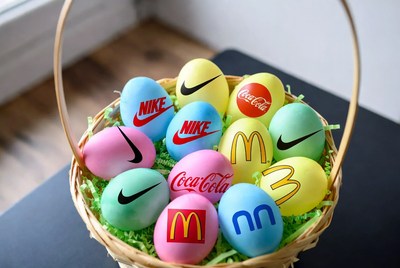 Easter Basket with Branded Eggs