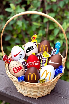 Basket of Branded Easter Eggs