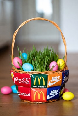 Easter Basket with Brand Logo Eggs