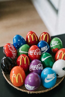 Easter Eggs with Brand Logos