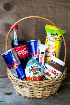 Basket of Coke, Pringles, Kinder, Nutella
