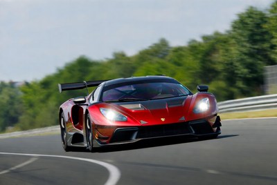 Red Gordon Murray T.50 Race Car Track