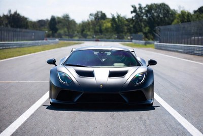 Gray Koenigsegg Agera on racetrack