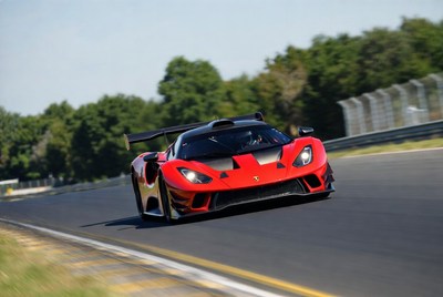 Red Race Car on Track