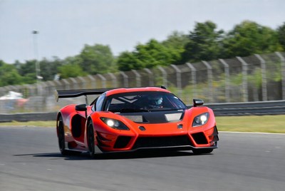 Red Race Car on Track