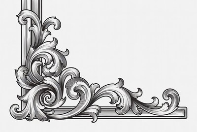 Ornate Victorian Corner Border
