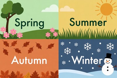 Four Seasons Illustrated Clipart