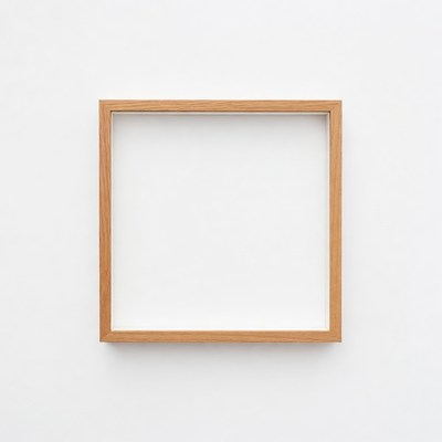 Empty Oak Wood Picture Frame