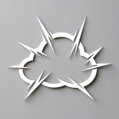 Exploding Cloud Icon