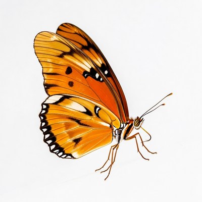 Orange butterfly with black spots