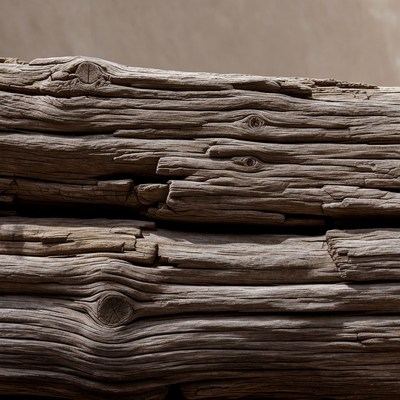 Close-up of weathered driftwood