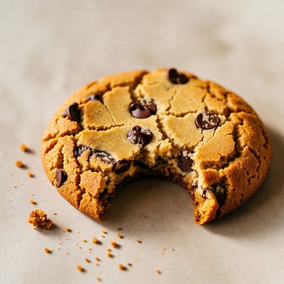 Chocolate Chip Cookie with Bite