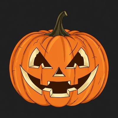 Jack-o'-lantern pumpkin illustration