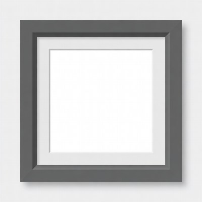 Empty Gray Picture Frame